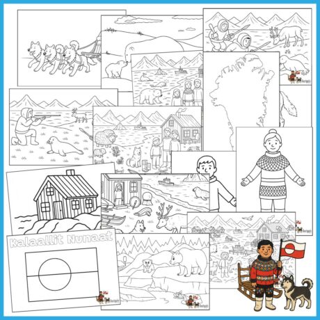 Farvelægningssider - Grønland