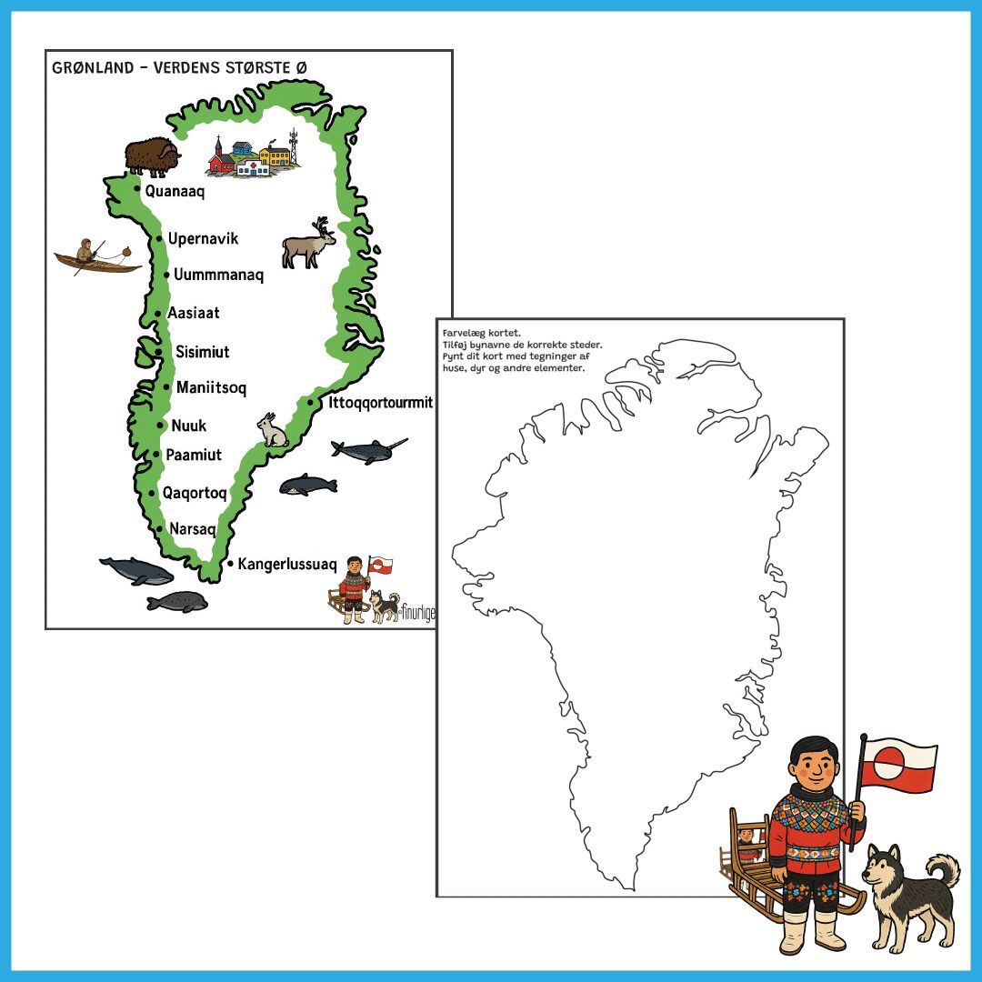 Grønland - Emnepakke (for de små) Grønland - Emnepakke (for de små)