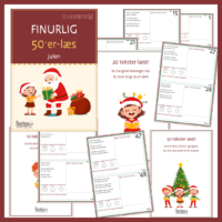 Finurlig 50’er-Læs (50 x læsetekster): Juletema (Niveau 1)