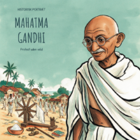 Historisk portræt - Mahatma Gandhi