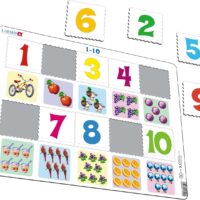 1-10-puslespillet med tal og mængder