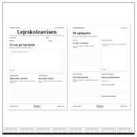 Avisens side 1 og 2 med rejsereportage, forsidehistorie, et besøgt sted og interview med en turkammerat