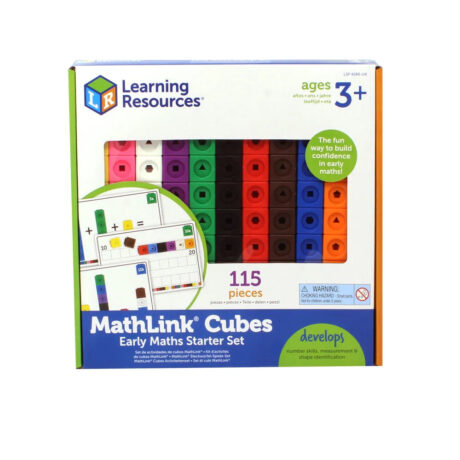 MathLink Cubes aktivitetssæt – æske med 100 klodser og 15 dobbeltsidede aktivitetskort