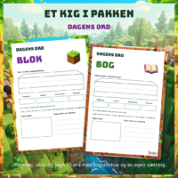 To ordark med overskrifterne blok og bog og felter til bogstavhus