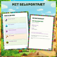 Faktaark om egen figur ved siden af informationssiden om materialet