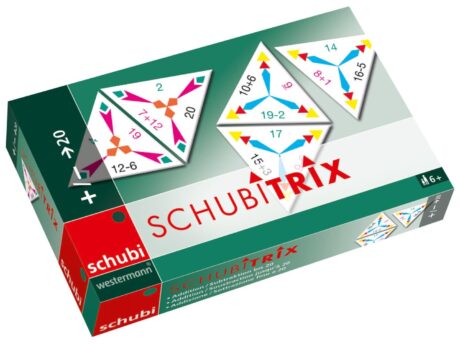 SCHUBITRIX addition og subtraktion op til 20 – æske med trekantbrikker fra SCHUBI Westermann