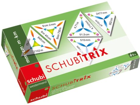 SCHUBITRIX længdemål – æske med trekantbrikker fra SCHUBI Westermann