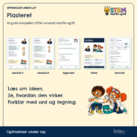 Oversigt over hele minipakken om plasteret: læseside A, læseside B, opgaveark, plakat og lærerside