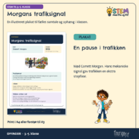 Plakaten om Garrett Morgans trafiksignal, der gav trafikken en ekstra stopfase