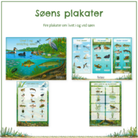 Forsiden til Søens plakater med alle fire A3-plakater vist sammen