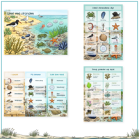 Et kig i plakaterne fra emnepakken Stranden og strandens liv